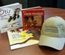 Farmfest books and cap