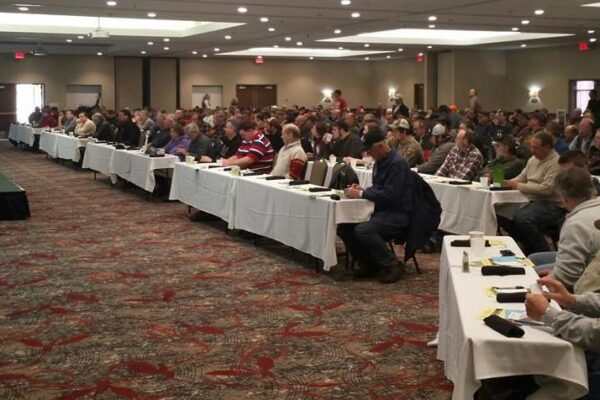 Hundreds of farmers gathered for meeting