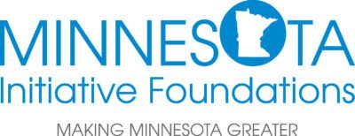 Logo with text in blue that reads Minnesota Initiative Foundations followed by a tagline in gray that reads Making Minnesota Greater