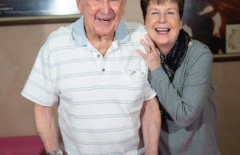 Diana helped her dad, the late Wilbur Hint, celebrate his 90th birthday with a special cake.