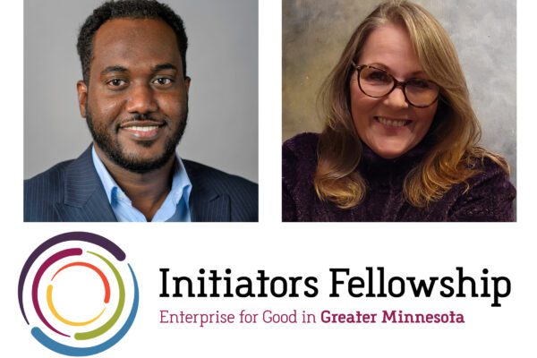 Head shots of Khalif and Kris sit above the Initiators Fellowship logo
