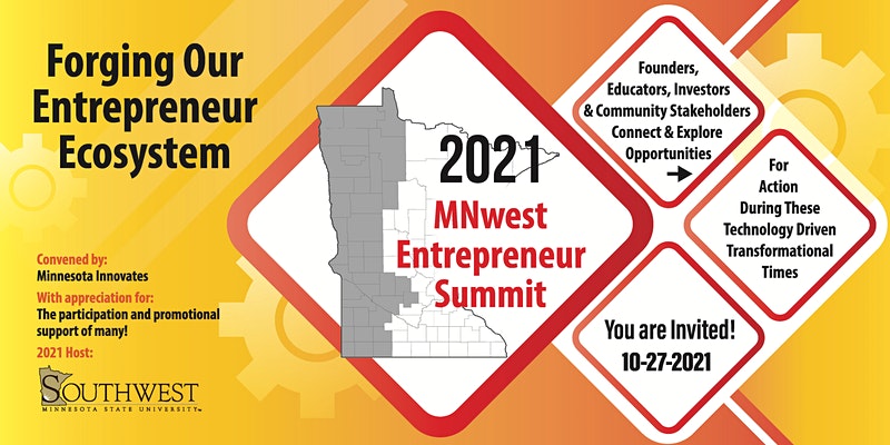 Graphic with MNwest Entrepreneur Summit details