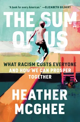 Book cover for The Sum of Us that features a kid jumping off a diving board