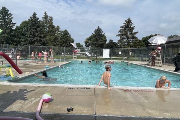 Families enjoyed community pool night, one of three activities during the summer hosted by Conexiones and KMS Community Education.