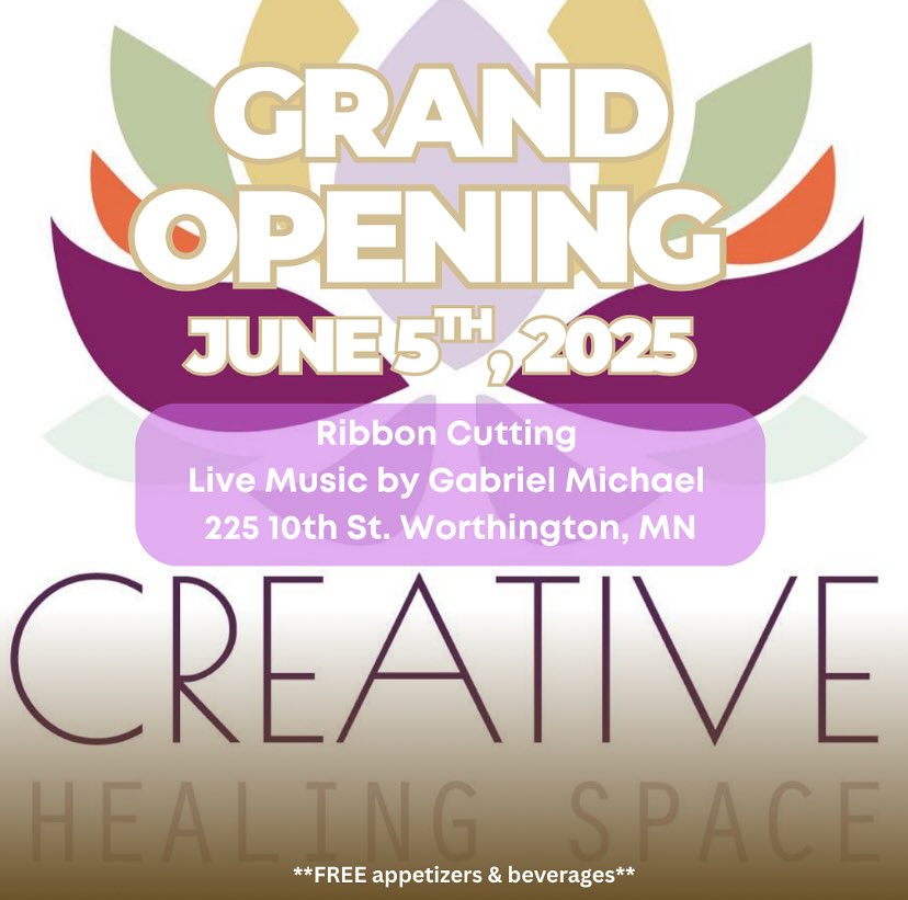 Creative Healing Space logo with event copy overlaid.